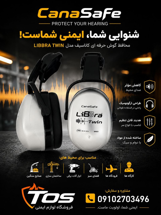 گوشی رو کلاهی LIBBRA TWIN ساخت CANASAFE کانادا 10251 با کیفیت و دوام بالا